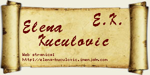 Elena Kuculović vizit kartica